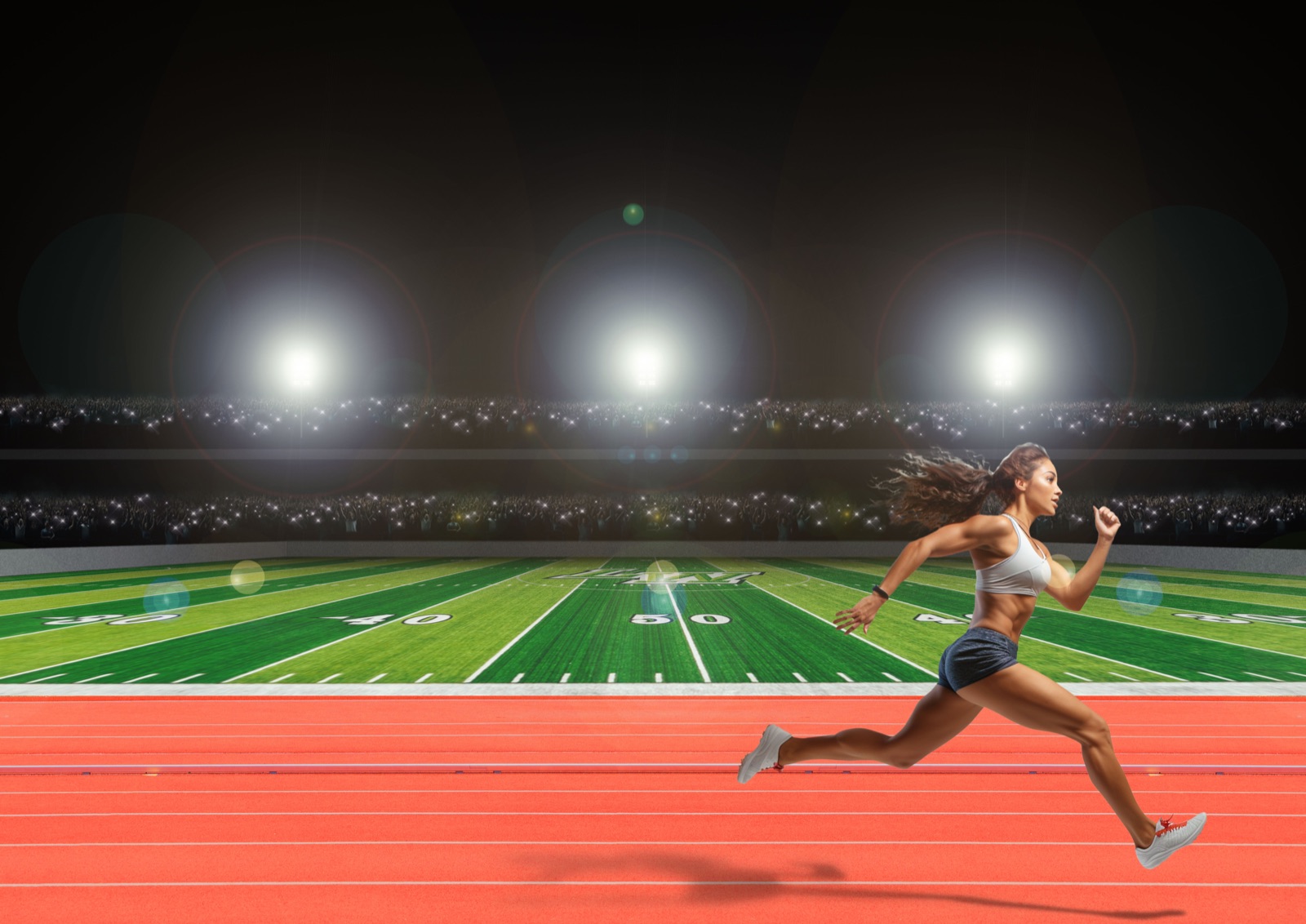 LightPro OM éclairant un stade sportif